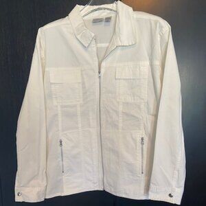 Chico's White Cotton Jacket Size XL Never Worn